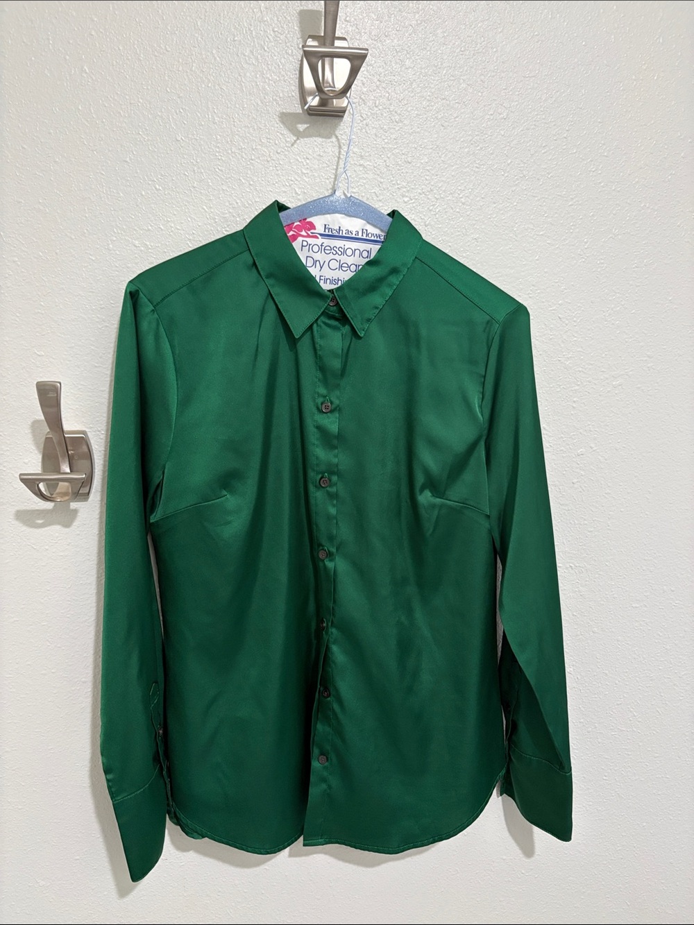 Banana Republic Emerald Green Button-Down Blouse